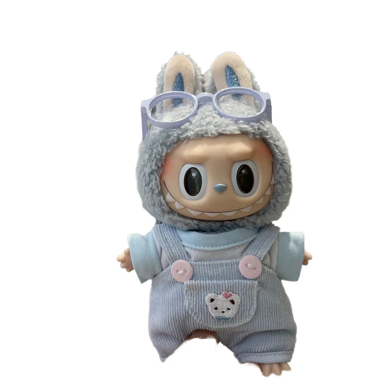 Labubu Handmade Decoration Pendant Blind Box Fast Delivery 2 PCS Summer T-Shirt Suit PVC Unique Overall For Clothing