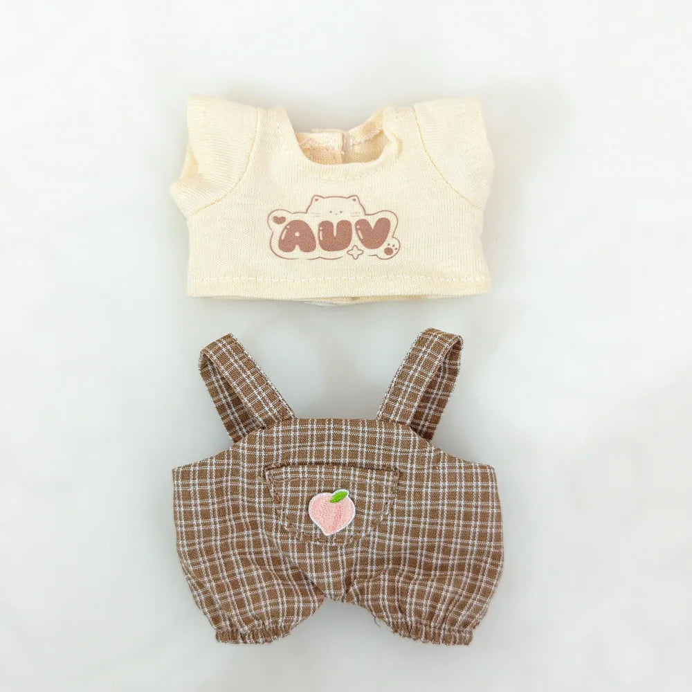 Labubu Handmade Decoration Pendant Blind Box Fast Delivery 2 PCS Summer T-Shirt Suit PVC Unique Overall For Clothing