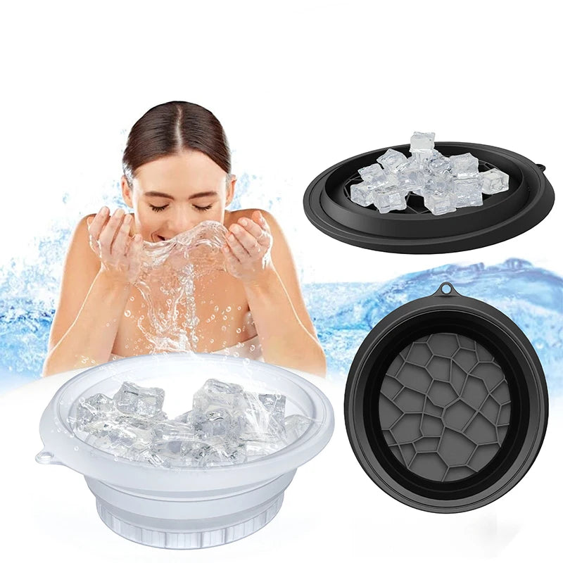 Ice Bath At Home Large Bowl For Face Ice Bath Foldable Ice Bath Bowl Silicone Bowl For Dipping Face Ice Bath 264mmx100mm
