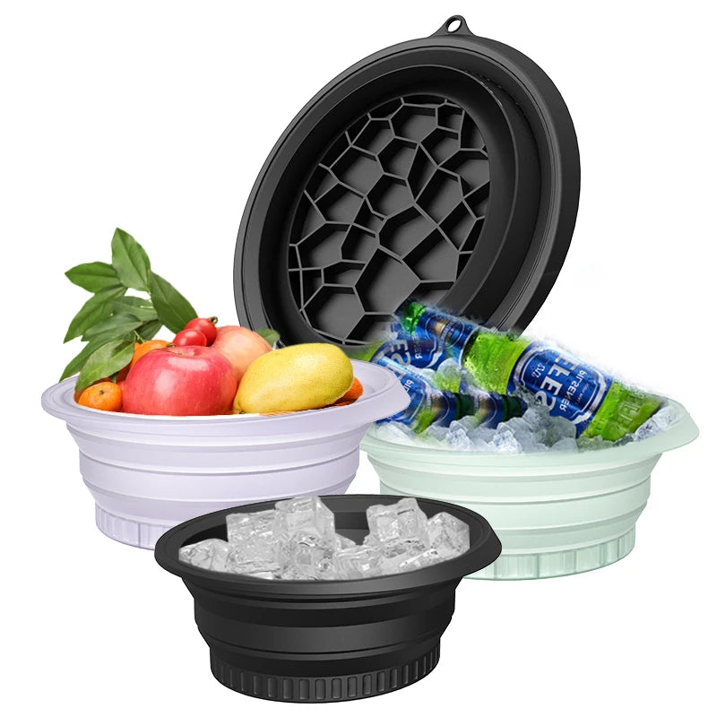 Ice Bath At Home Large Bowl For Face Ice Bath Foldable Ice Bath Bowl Silicone Bowl For Dipping Face Ice Bath 264mmx100mm