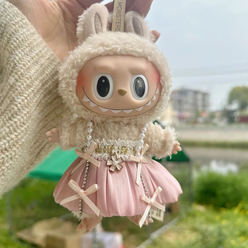 17cm Cute Mini Plush Doll'S Clothes Outfit Accessories For Korea Kpop Exo Labubu Idol Dolls shark onesie Clothing DIY Girl Gift