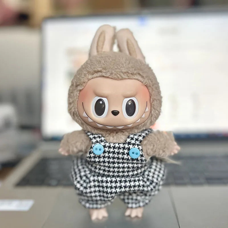 17cm Cute Mini Plush Doll'S Clothes Outfit Accessories For Korea Kpop Exo Labubu Idol Dolls shark onesie Clothing DIY Girl Gift