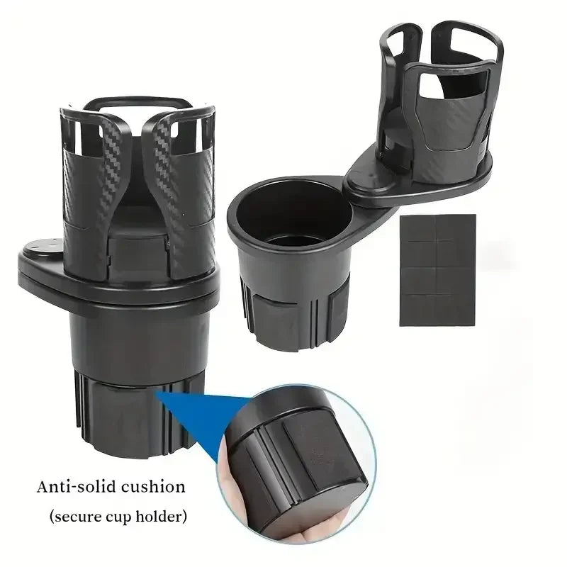 Car mounted water cup holder, multifunctional rotating car center console, beverage holder, two-tier double-layer storage rack