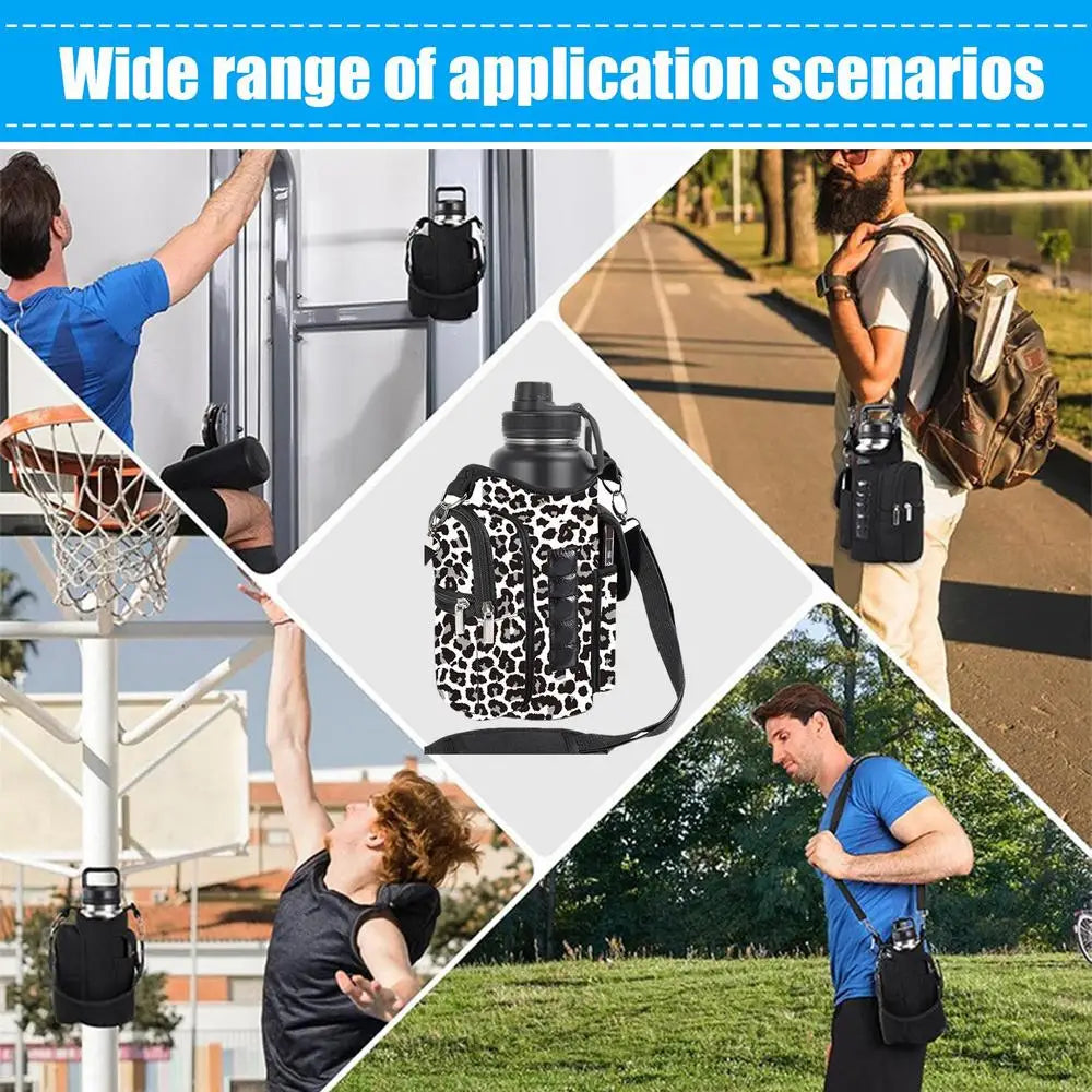 1pcs Magnetic Gym Water Bottle Bag Built-in Magnet For Easy Attachment To Metal Surface Sports Magnetic Phone Storage Pouch