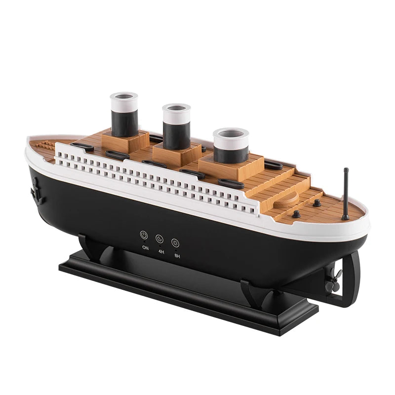Titanic Ship Model Air Humidifier Home 250ml Remote Control Essential Oil Jellyfish Smoke Ring Spray Aroma Diffuser Humidifiers
