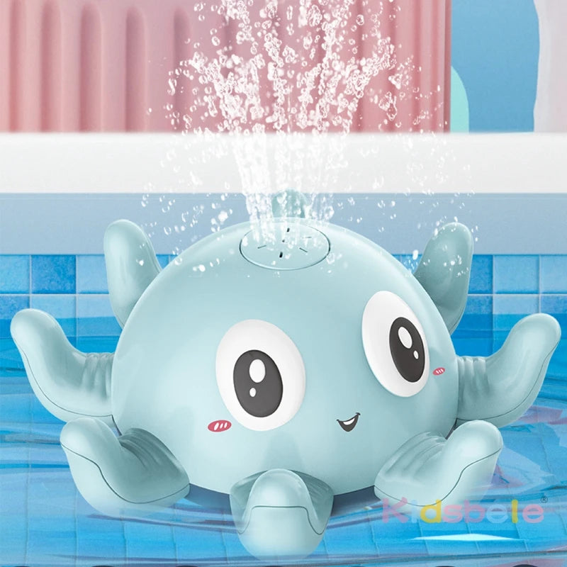 Baby Bath Toy Light-Up Musical Automatic Induction Octopus Spray Water Shower Toy Sunmmer Pool&Bath Time Fun Electric Pool Gift