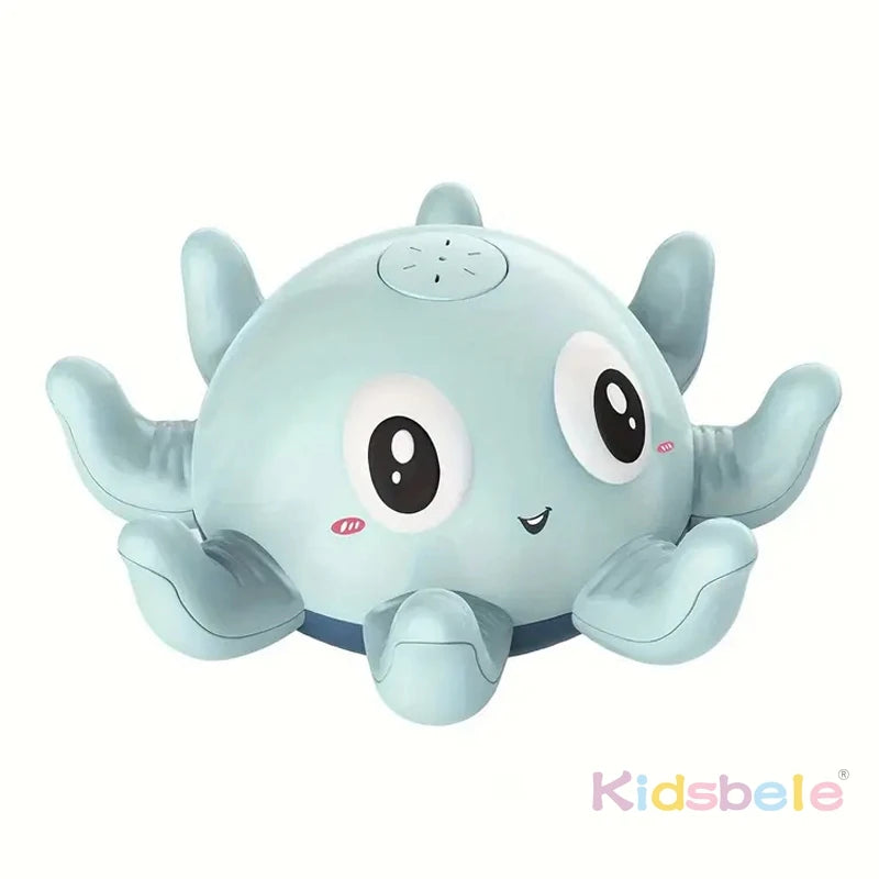 Baby Bath Toy Light-Up Musical Automatic Induction Octopus Spray Water Shower Toy Sunmmer Pool&Bath Time Fun Electric Pool Gift