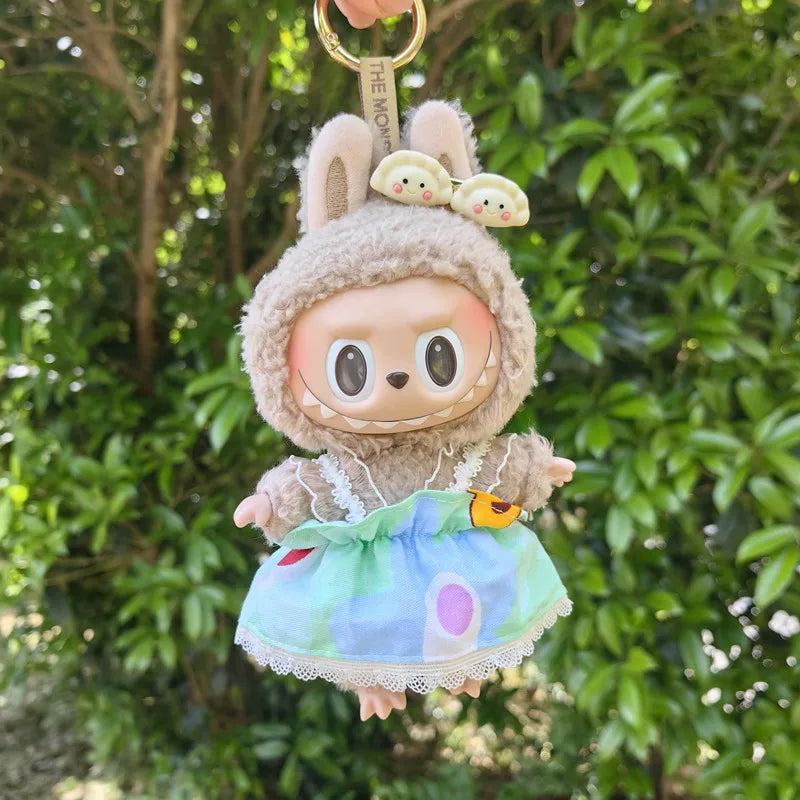 17cm Cute Mini Plush Doll'S Clothes Outfit Accessories For Korea Kpop Exo Labubu Idol Dolls shark onesie Clothing DIY Girl Gift