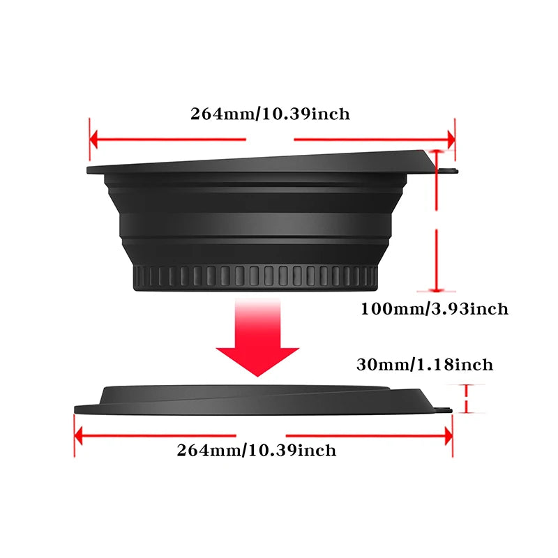 Ice Bath At Home Large Bowl For Face Ice Bath Foldable Ice Bath Bowl Silicone Bowl For Dipping Face Ice Bath 264mmx100mm