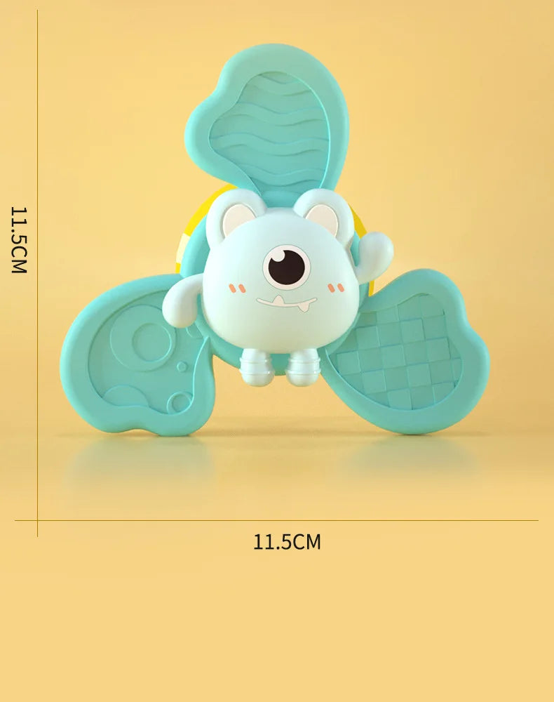 Baby Bath Toys Funny Bathing Sucker Spinner Suction Cup Cartoon Rattles Fidget Educational Toy Montessori Children Boy Girl Gift