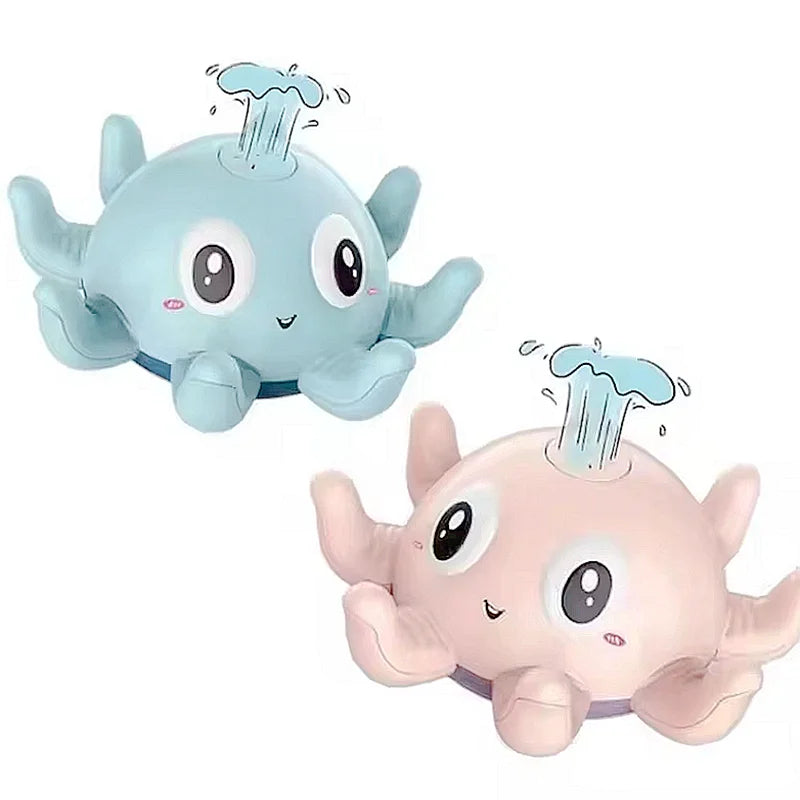 Baby Bath Toy Light-Up Musical Automatic Induction Octopus Spray Water Shower Toy Sunmmer Pool&Bath Time Fun Electric Pool Gift