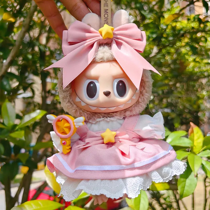 17cm Cute Mini Plush Doll'S Clothes Outfit Accessories For Korea Kpop Exo Labubu Idol Dolls shark onesie Clothing DIY Girl Gift