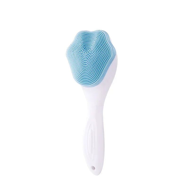Soft Silicone Facial Cleansing Brush 2 in 1 Silicone Face Mask Brush & Face Scrubber For Exfoliating Massaging Remove Blackhead
