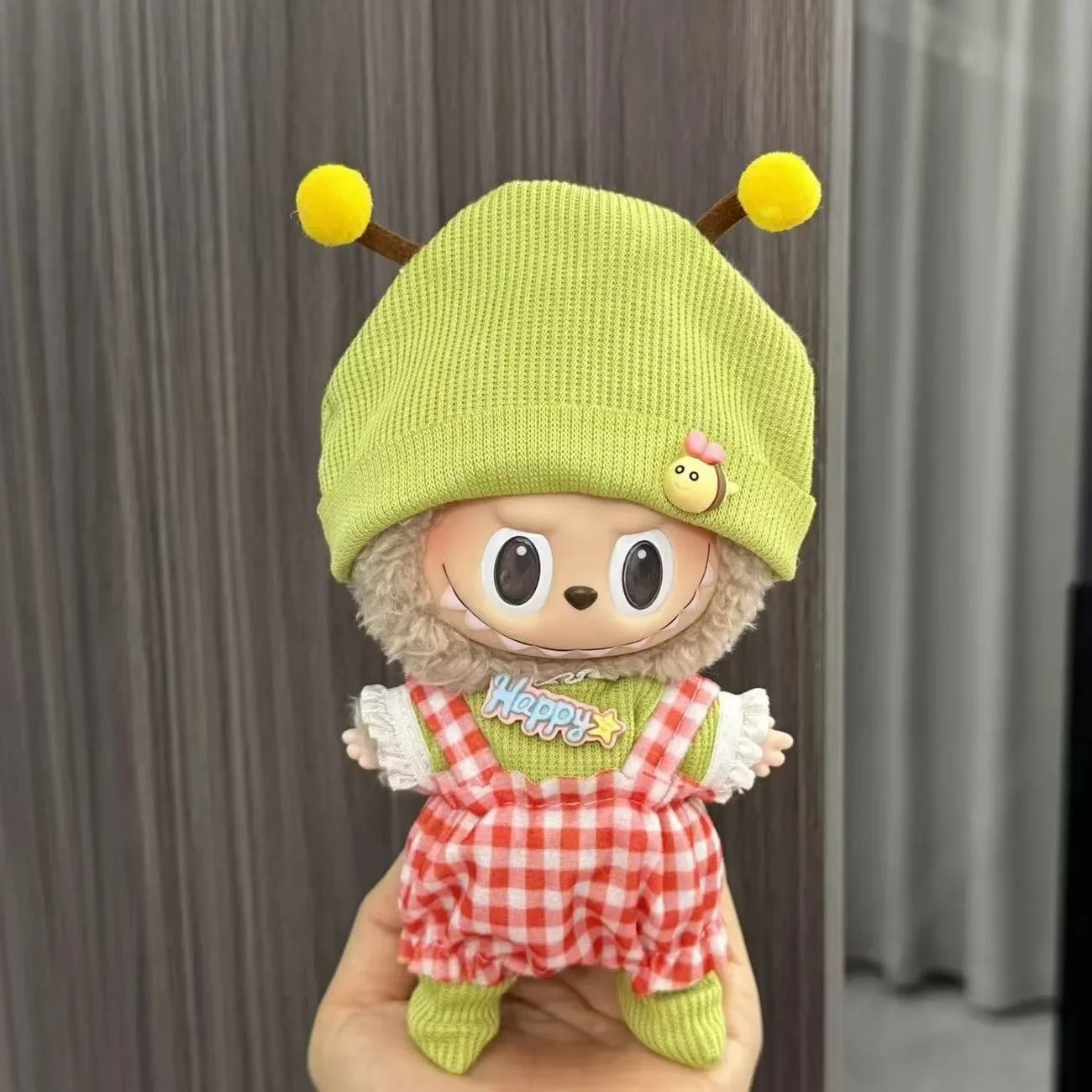 Ropa Labubu For 17cm Labubu Set Retro Style Hat Set Artistic Style Small Painter's Clothing Labubu Outfit