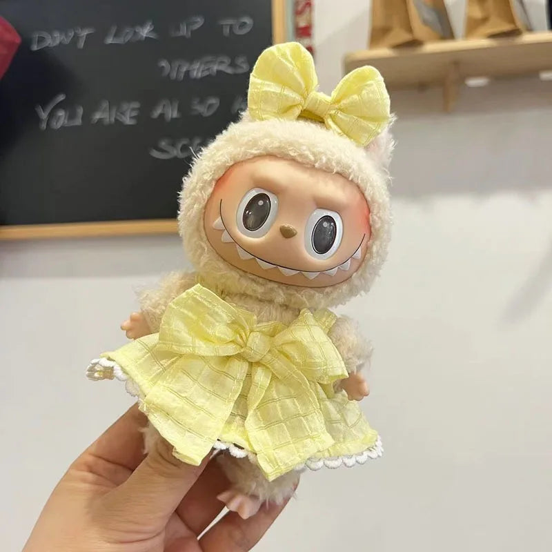 17cm Cute Mini Plush Doll'S Clothes Outfit Accessories For Korea Kpop Exo Labubu Idol Dolls shark onesie Clothing DIY Girl Gift