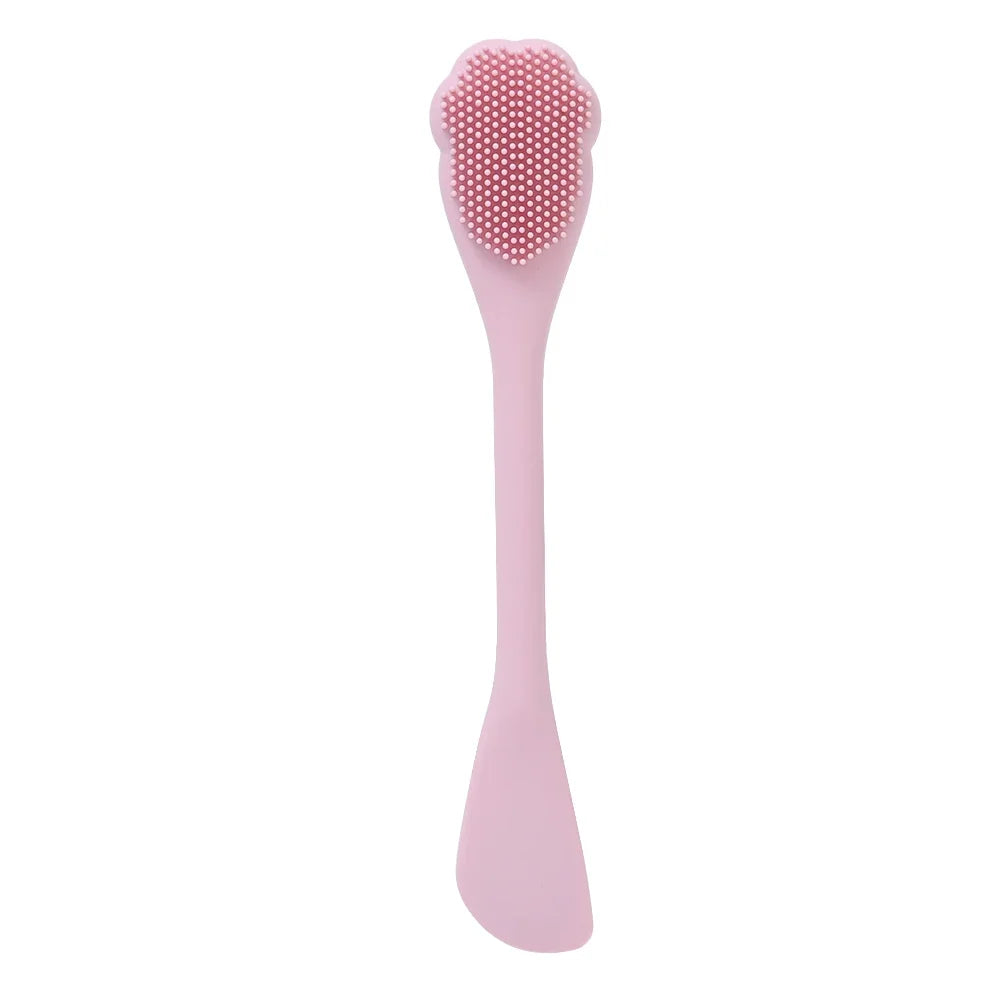 Soft Silicone Facial Cleansing Brush 2 in 1 Silicone Face Mask Brush & Face Scrubber For Exfoliating Massaging Remove Blackhead