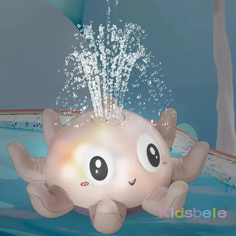 Baby Bath Toy Light-Up Musical Automatic Induction Octopus Spray Water Shower Toy Sunmmer Pool&Bath Time Fun Electric Pool Gift