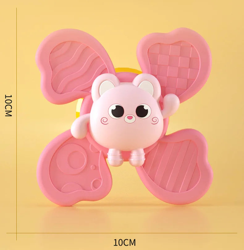 Baby Bath Toys Funny Bathing Sucker Spinner Suction Cup Cartoon Rattles Fidget Educational Toy Montessori Children Boy Girl Gift