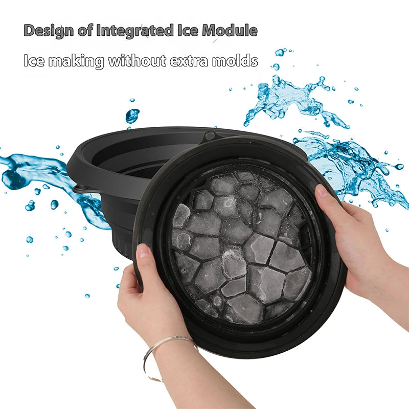 Ice Bath At Home Large Bowl For Face Ice Bath Foldable Ice Bath Bowl Silicone Bowl For Dipping Face Ice Bath 264mmx100mm