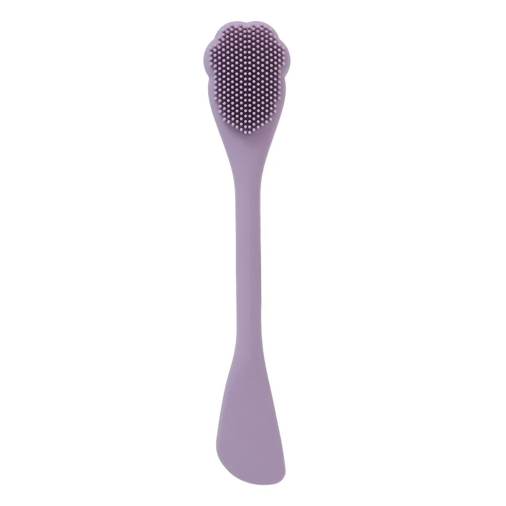 Soft Silicone Facial Cleansing Brush 2 in 1 Silicone Face Mask Brush & Face Scrubber For Exfoliating Massaging Remove Blackhead