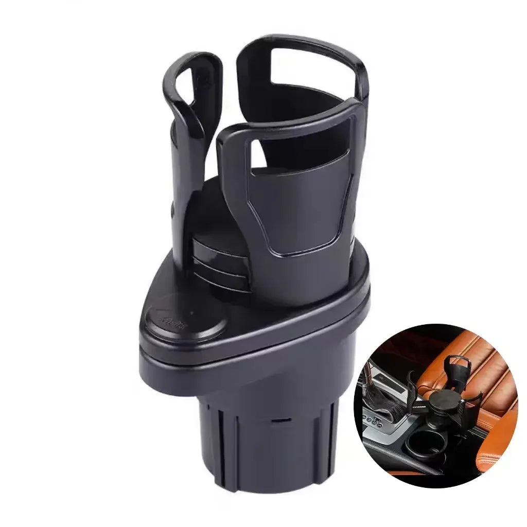 Car mounted water cup holder, multifunctional rotating car center console, beverage holder, two-tier double-layer storage rack