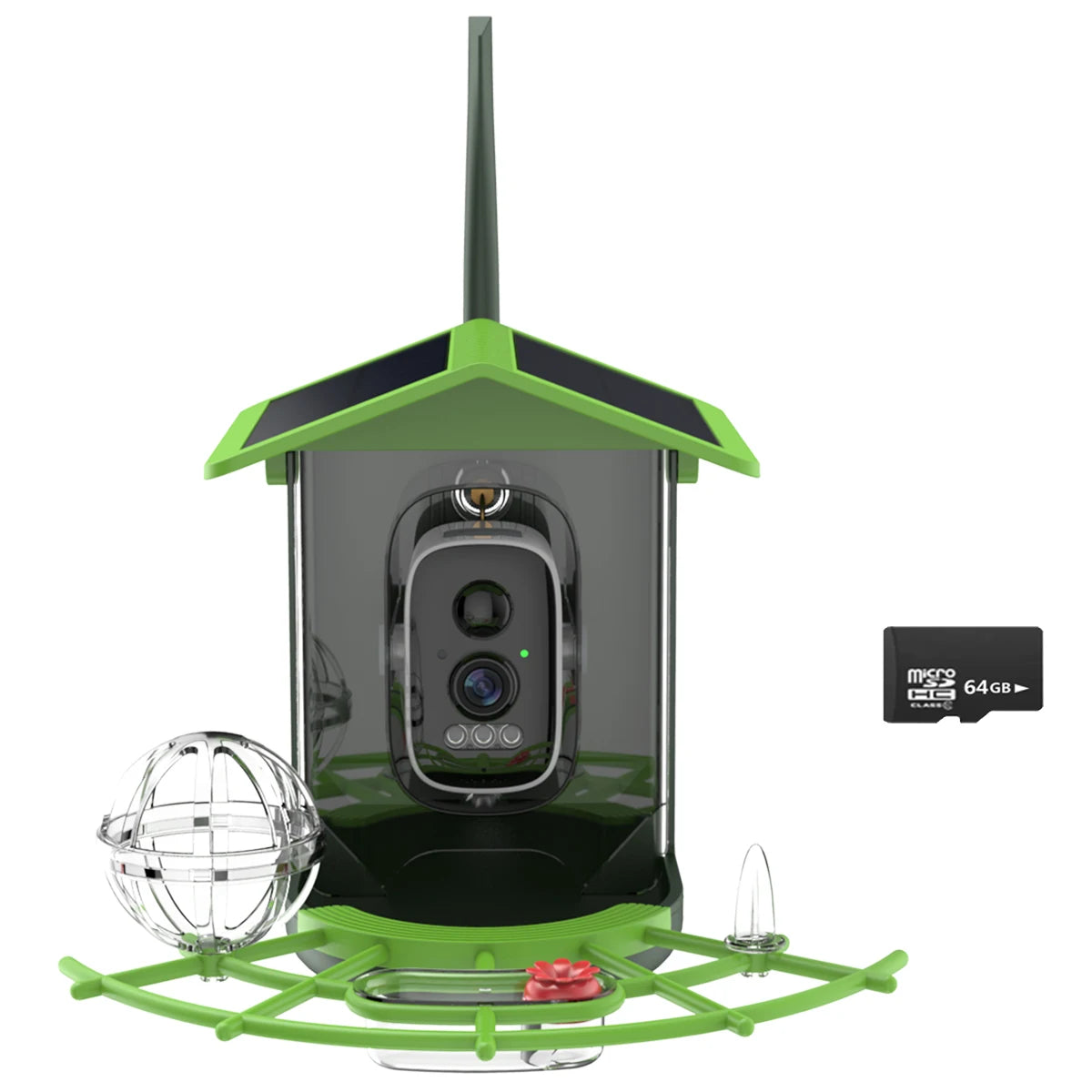 Smart Bird Feeder Camera 4MP Solar Powered Bird Watching Camera Wireless WiFi 2.4G&5G Bird Video Capture with Solar Panel