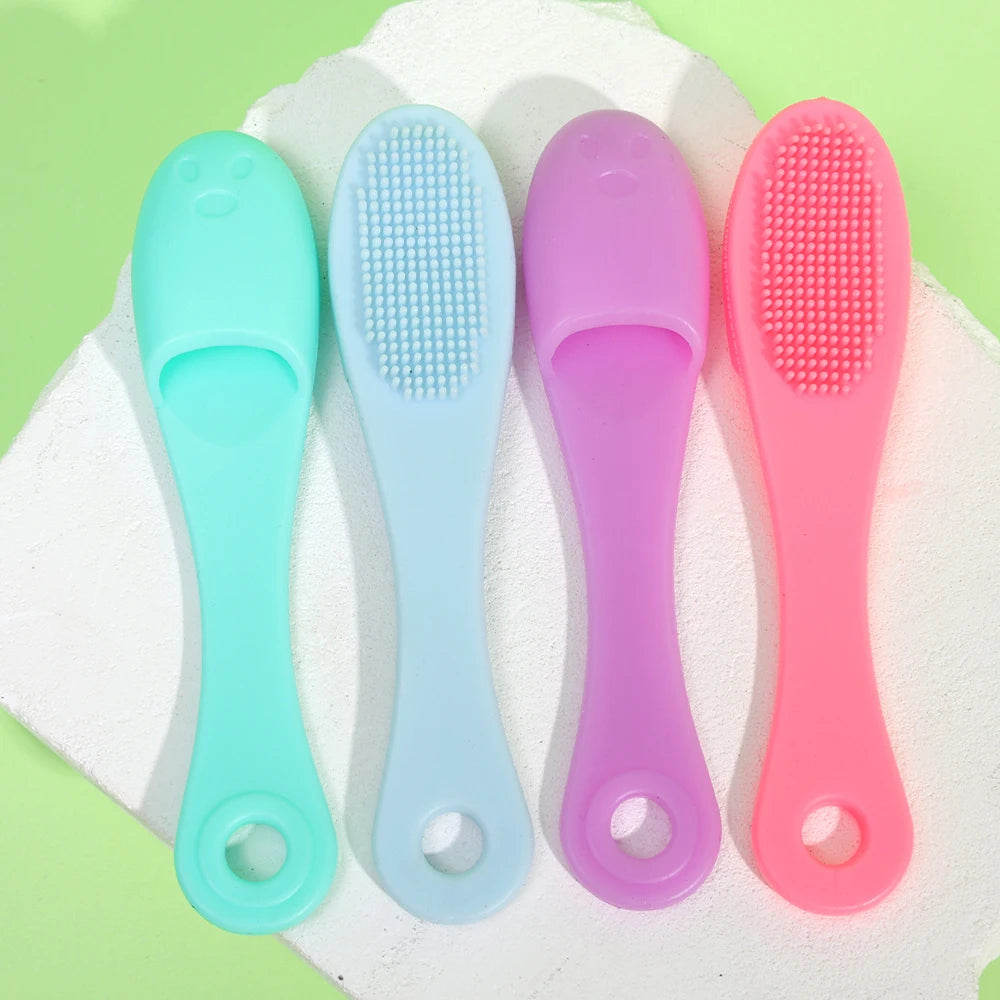 Soft Silicone Facial Cleansing Brush 2 in 1 Silicone Face Mask Brush & Face Scrubber For Exfoliating Massaging Remove Blackhead