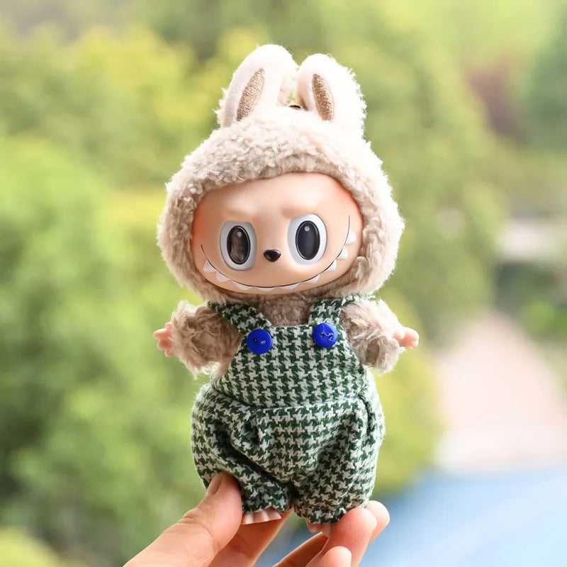 17cm Cute Mini Plush Doll'S Clothes Outfit Accessories For Korea Kpop Exo Labubu Idol Dolls shark onesie Clothing DIY Girl Gift