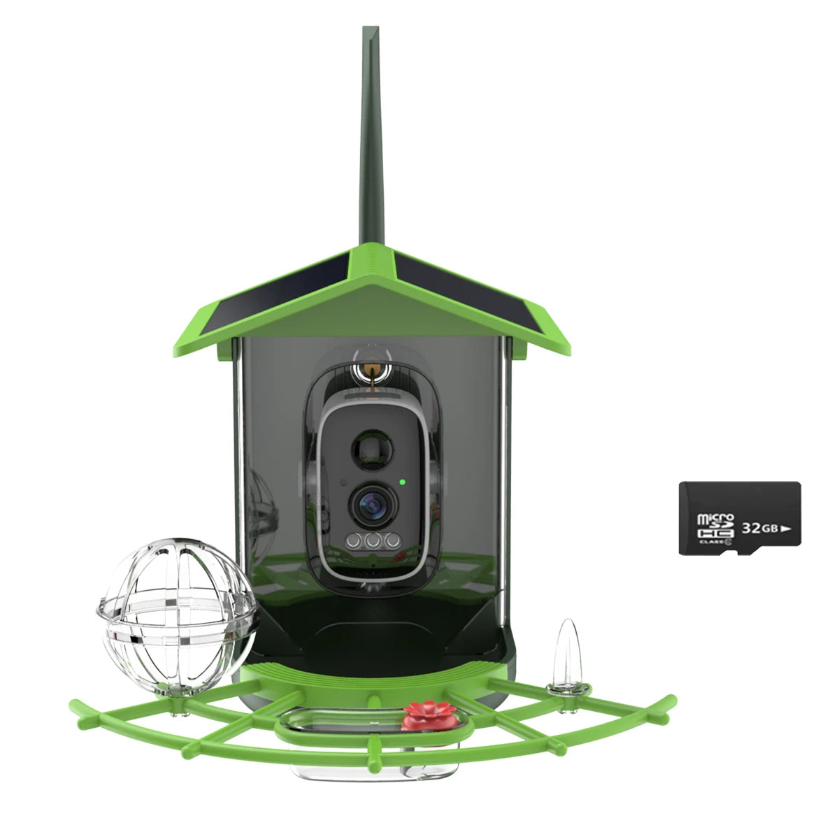 Smart Bird Feeder Camera 4MP Solar Powered Bird Watching Camera Wireless WiFi 2.4G&5G Bird Video Capture with Solar Panel