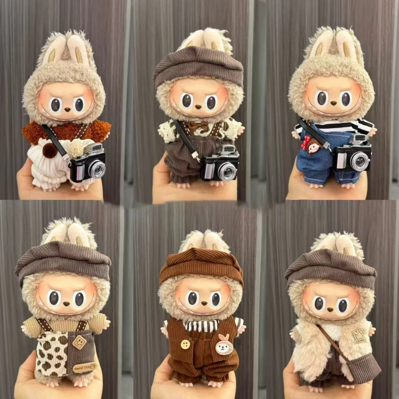 Ropa Labubu For 17cm Labubu Set Retro Style Hat Set Artistic Style Small Painter's Clothing Labubu Outfit