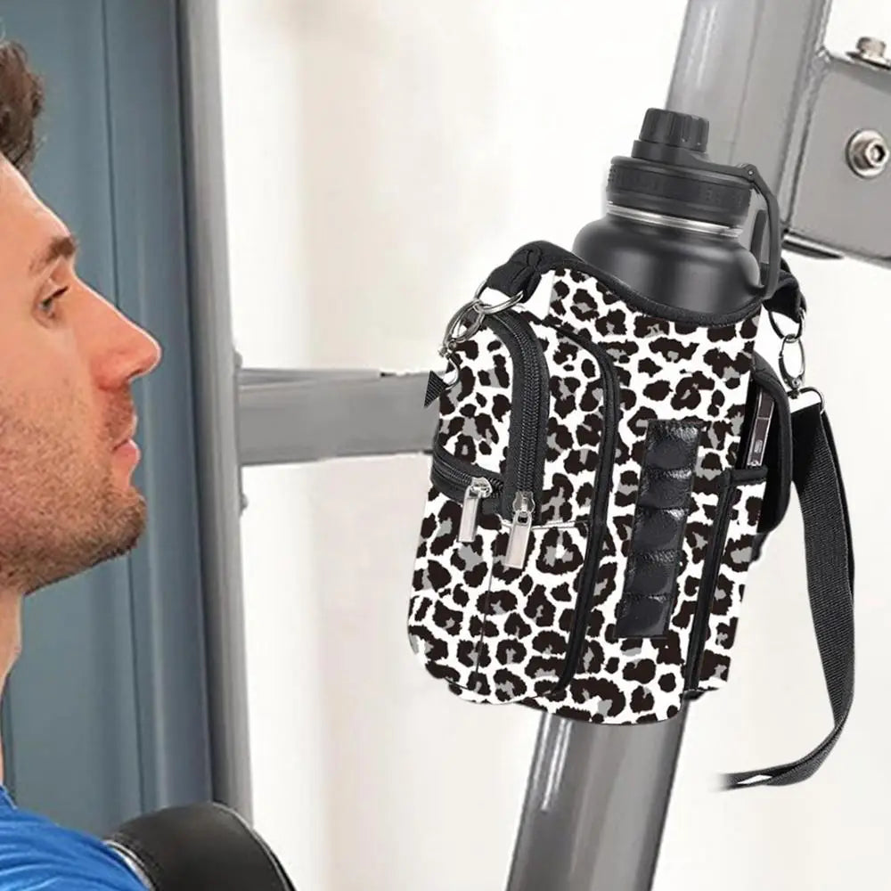 1pcs Magnetic Gym Water Bottle Bag Built-in Magnet For Easy Attachment To Metal Surface Sports Magnetic Phone Storage Pouch