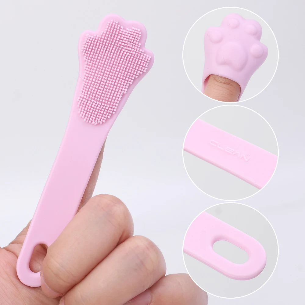 Soft Silicone Facial Cleansing Brush 2 in 1 Silicone Face Mask Brush & Face Scrubber For Exfoliating Massaging Remove Blackhead