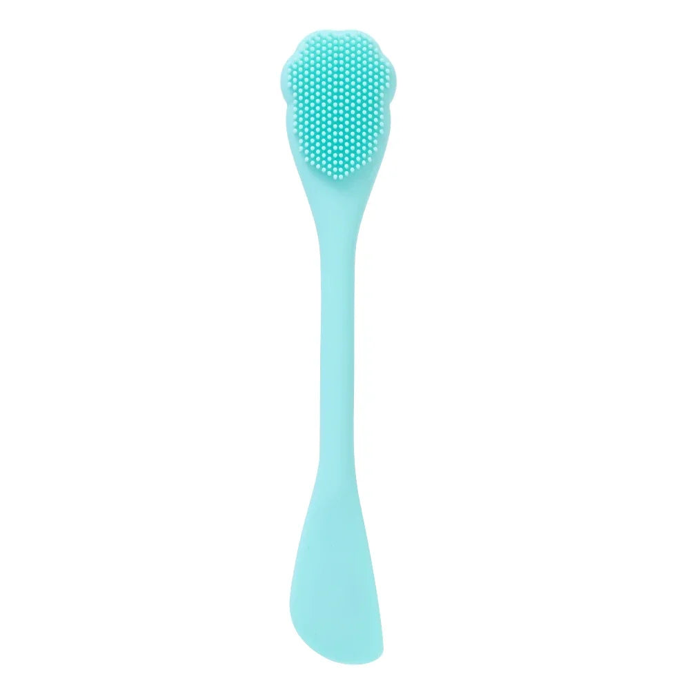 Soft Silicone Facial Cleansing Brush 2 in 1 Silicone Face Mask Brush & Face Scrubber For Exfoliating Massaging Remove Blackhead