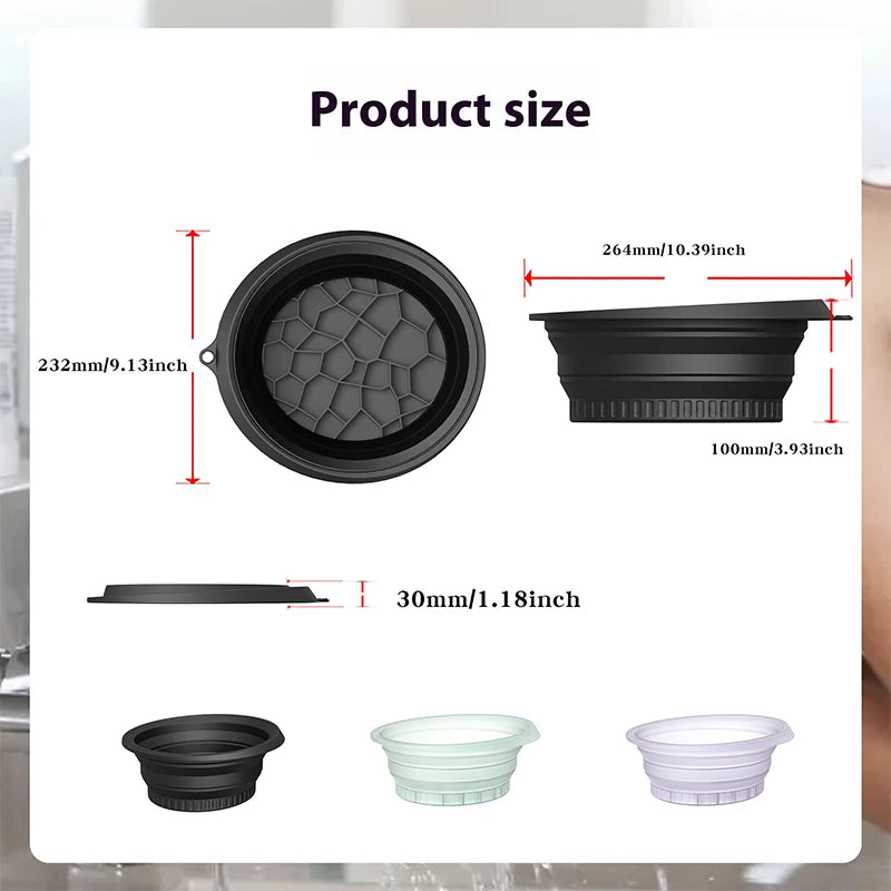 Ice Bath At Home Large Bowl For Face Ice Bath Foldable Ice Bath Bowl Silicone Bowl For Dipping Face Ice Bath 264mmx100mm
