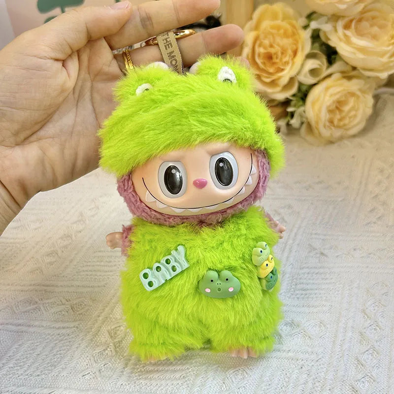 17cm Cute Mini Plush Doll'S Clothes Outfit Accessories For Korea Kpop Exo Labubu Idol Dolls shark onesie Clothing DIY Girl Gift