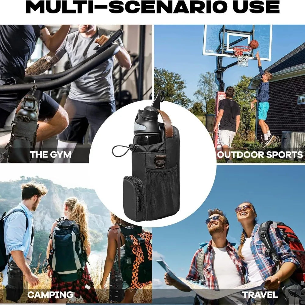 Hot-selling Magnetic Water Bottle Bag, Multi-purpose Outdoor Slanted Water Cup Bag, Gym Magnetic Water Bottle Hanging Bag