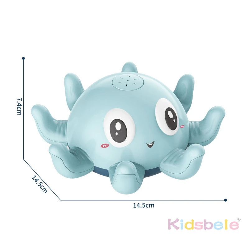 Baby Bath Toy Light-Up Musical Automatic Induction Octopus Spray Water Shower Toy Sunmmer Pool&Bath Time Fun Electric Pool Gift