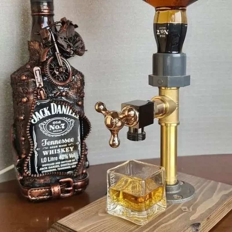 Wooden Liquor Dispenser Whiskey Cocktail Alcohol Faucet Drink Dispenser Station Beverage Wine Racks Bar Party Carnival Tools