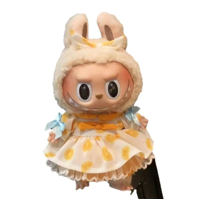 17cm Cute Mini Plush Doll'S Clothes Outfit Accessories For Korea Kpop Exo Labubu Idol Dolls shark onesie Clothing DIY Girl Gift