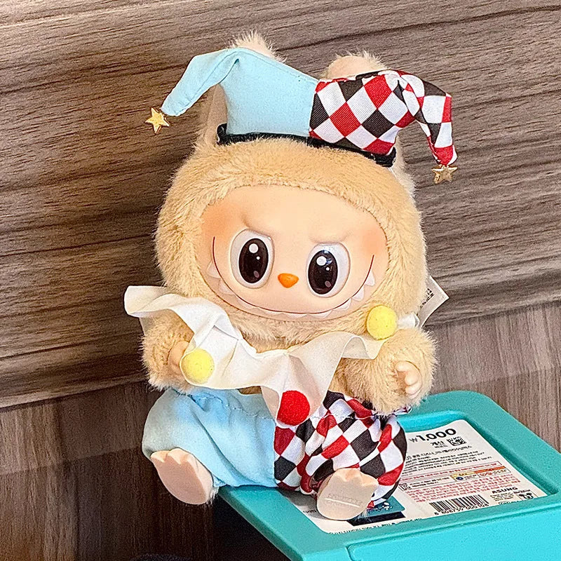 Labubu 17cm Macaron Designers Shoes and Luxury Clothes Fast Shipping Cute Fashion Doll with Original Accessories Dropshipping