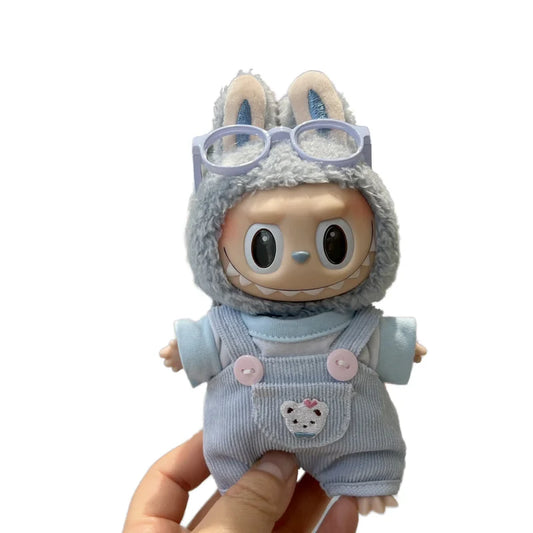 Labubu Handmade Decoration Pendant Blind Box Fast Delivery 2 PCS Summer T-Shirt Suit PVC Unique Overall For Clothing