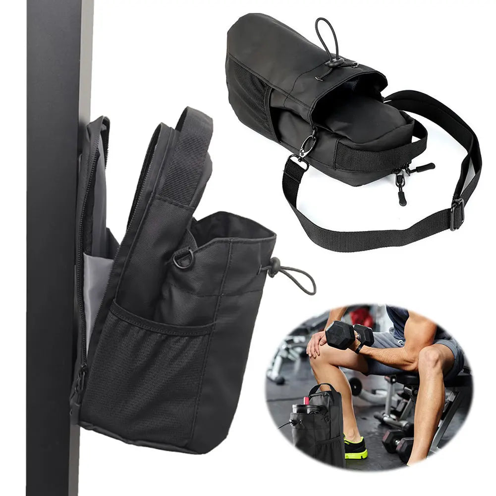 Magnetic Water Bottle Bag Crossbody Water Bottle Pouch Phone Holder Water Bottle Carrier Bag for Men and Women