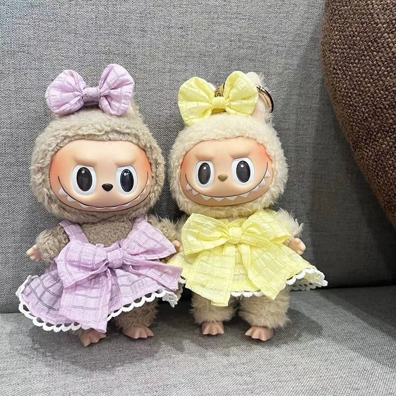 17cm Cute Mini Plush Doll'S Clothes Outfit Accessories For Korea Kpop Exo Labubu Idol Dolls shark onesie Clothing DIY Girl Gift
