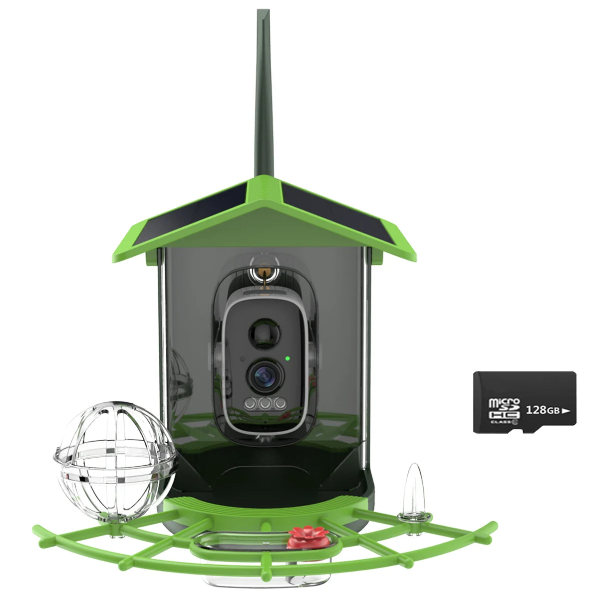 Smart Bird Feeder Camera 4MP Solar Powered Bird Watching Camera Wireless WiFi 2.4G&5G Bird Video Capture with Solar Panel