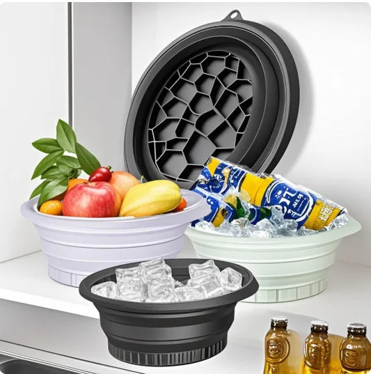 Ice Bath At Home Large Bowl For Face Ice Bath Foldable Ice Bath Bowl Silicone Bowl For Dipping Face Ice Bath 264mmx100mm