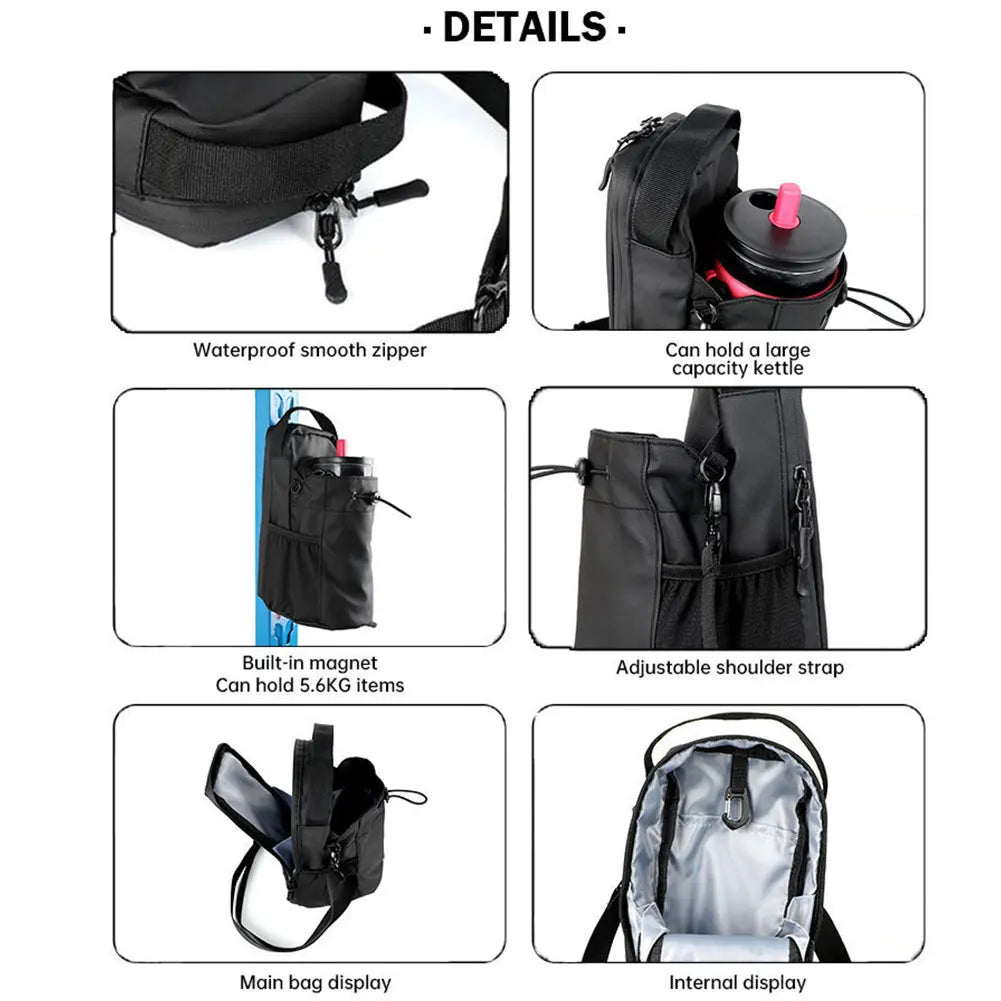 Magnetic Water Bottle Bag Crossbody Water Bottle Pouch Phone Holder Water Bottle Carrier Bag for Men and Women