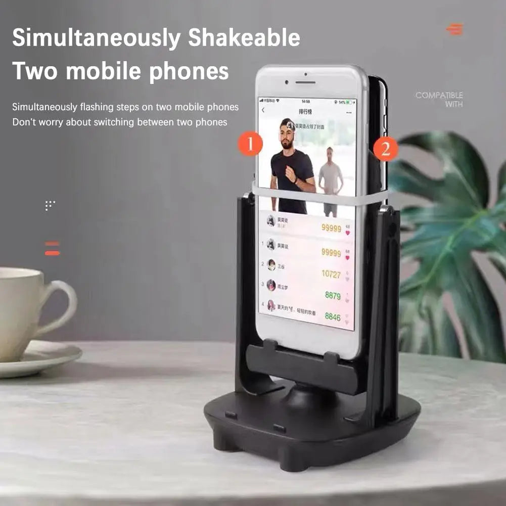 Automatic Swing Shake Phone Wiggler Device Record Step Artifact Motion Brush Step Pedometer Holder Accessories MobilePhone Stand